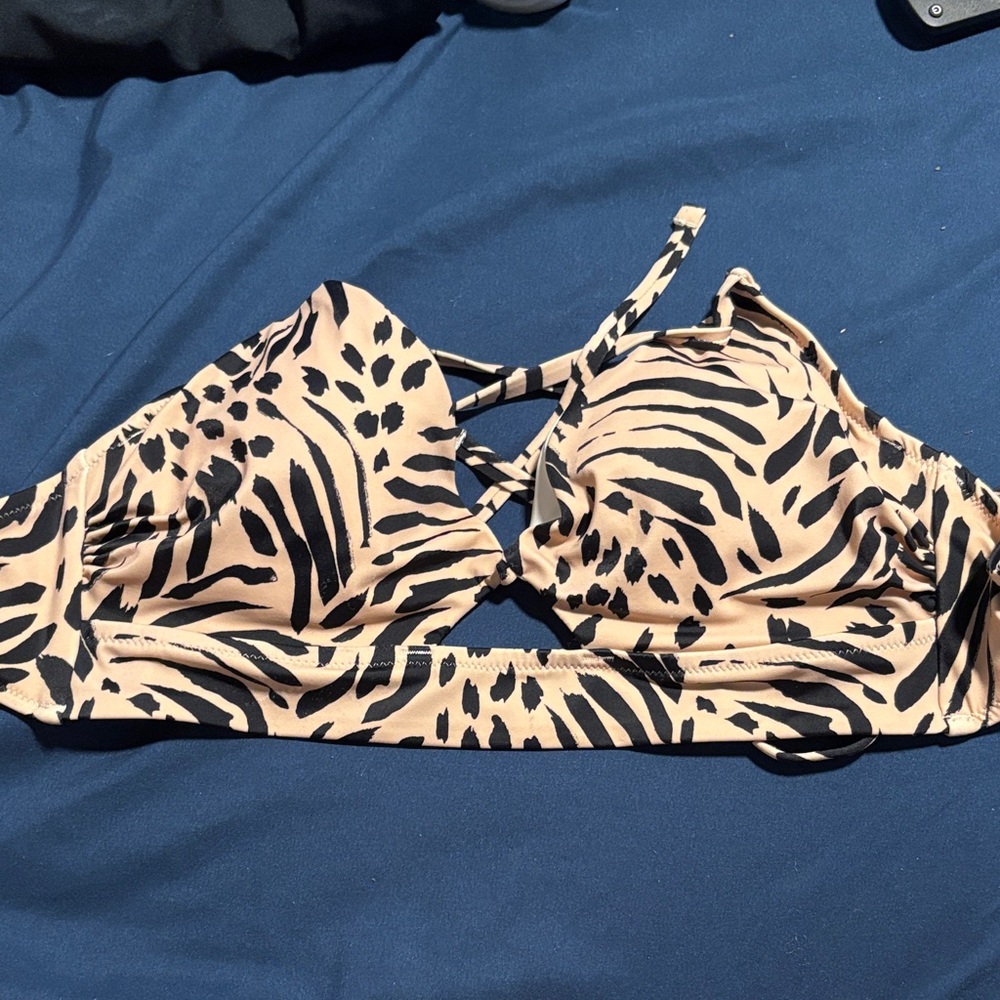 Animal Print Bikini Top